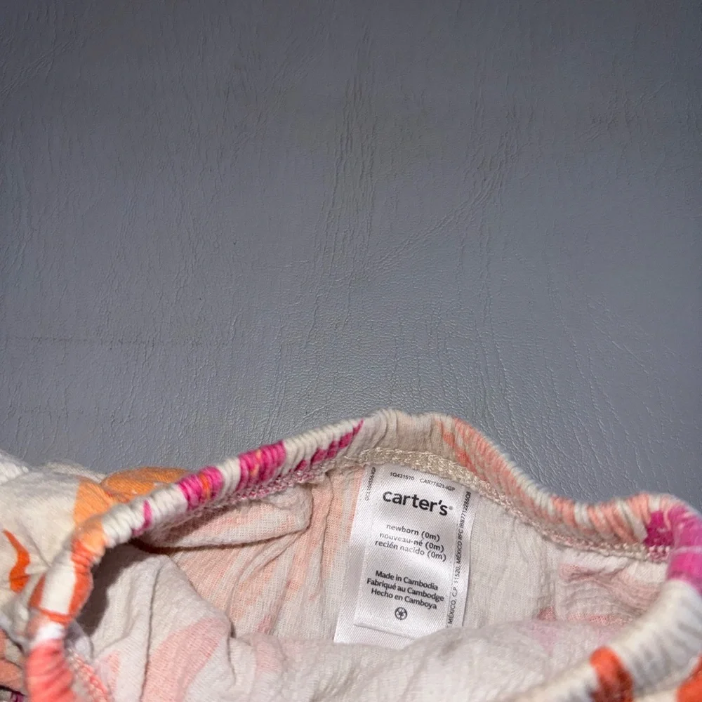 Carter's Pink‎ and Orange Floral Skirt